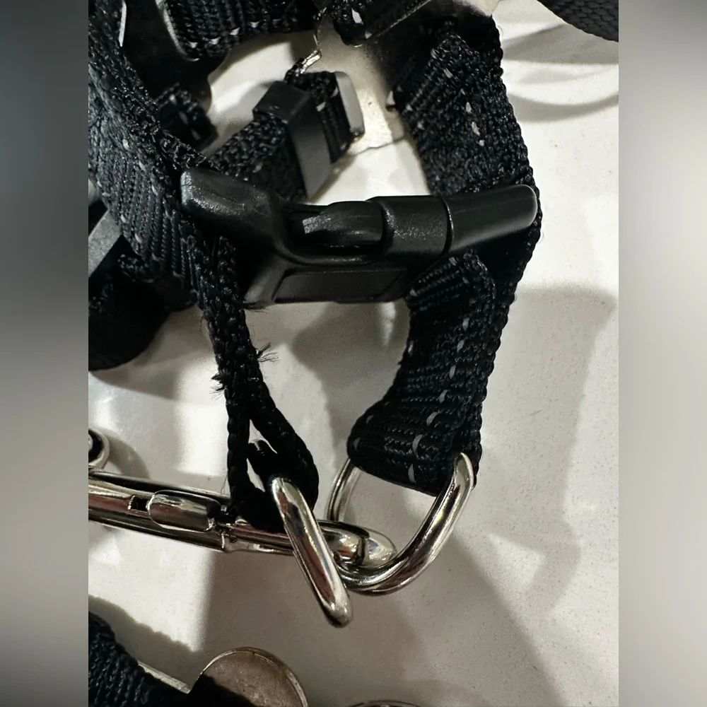New Petmate Black Ultimate Adjustable Travel Harness + Leash Harness Dog 11477